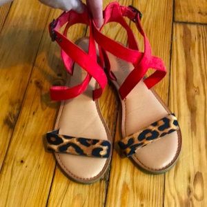 Rampage red and cheetah sandals